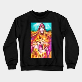 TAROTS OF THE LOST SHADOWS Strength ,Fortitude Crewneck Sweatshirt